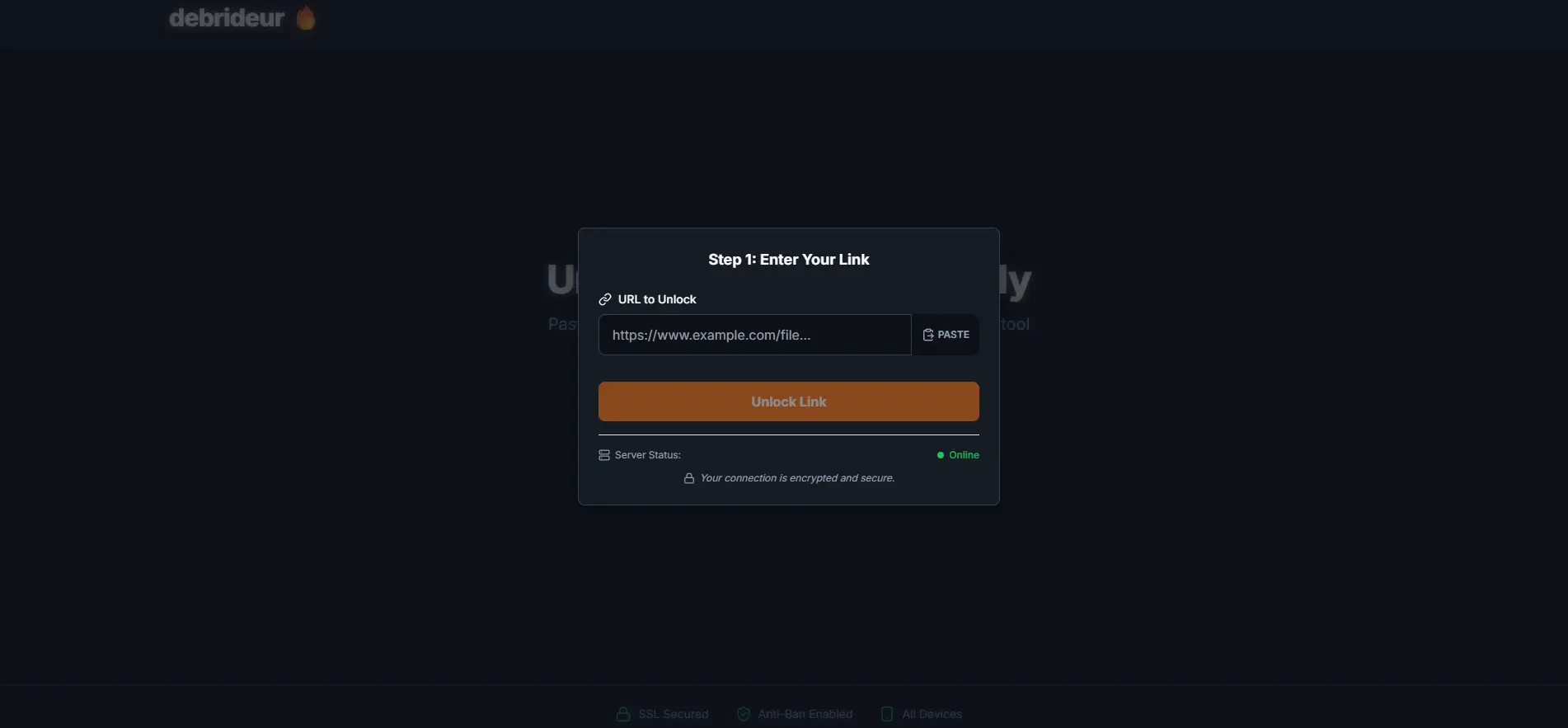 Screenshot showing the result from the Bypasser.cc ad-link bypasser. The original ad-link is displayed above the clean, direct destination URL, which is ready to be copied.